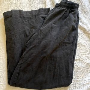Black flowy straight leg pants